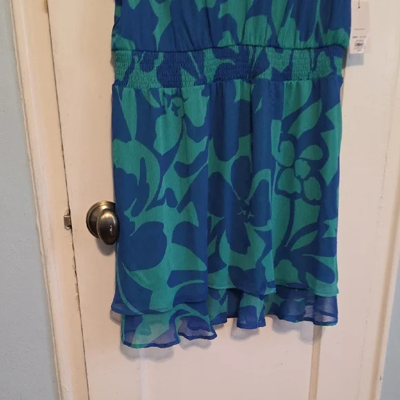 Nine West. NWT  Green and Blue Sleeveless Sundress - Picture 4 of 7